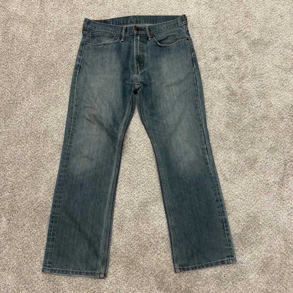 Levi's 559 Relaxed Straight Jeans 34x32 (Fits 34X31) Blue Medium Wash Denim - Picture 2 of 9